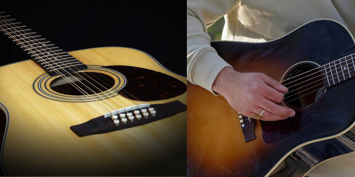 So Sánh Đàn Guitar Acoustic Martin D-28 Và Gibson J-45