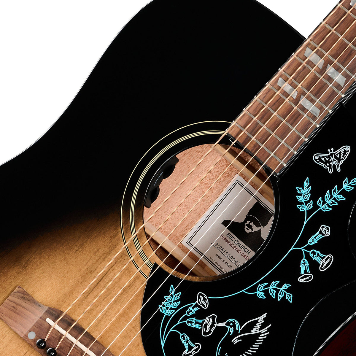 Đàn Guitar Acoustic Epiphone Eric Church Hummingbird Dark Artist - Cobra Burst