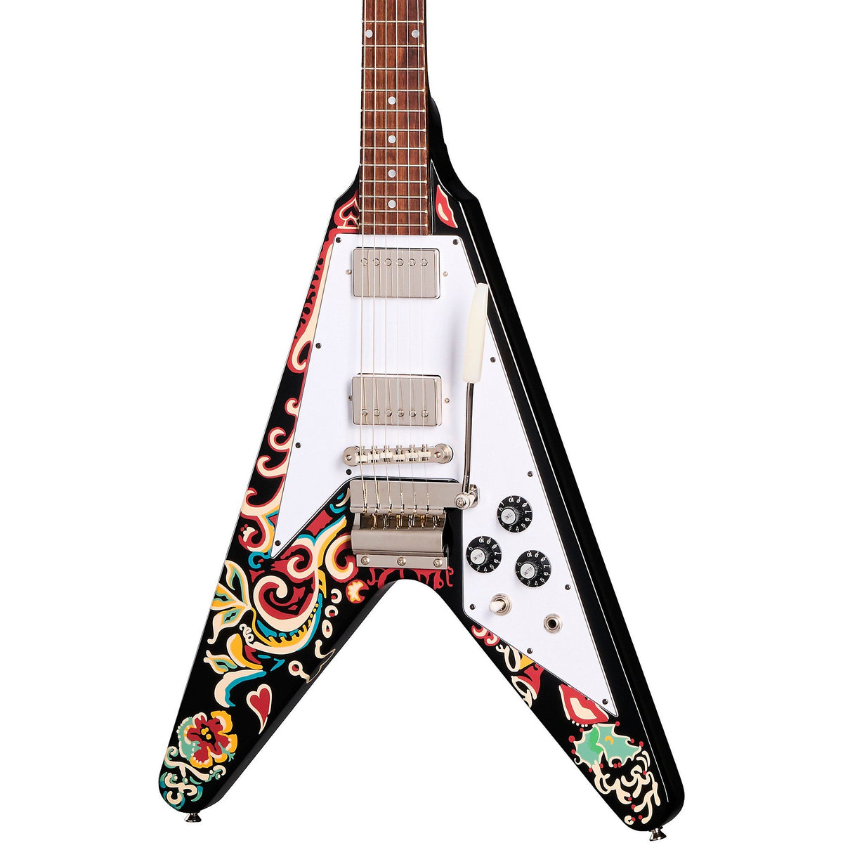 Đàn Guitar Điện Epiphone Inspired By Gibson Custom Jimi Hendrix "Love Drops" Flying V Artist - Ebony