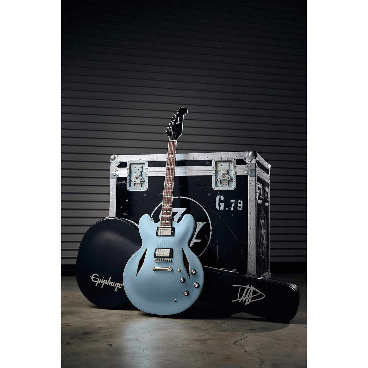 Đàn Guitar Điện Epiphone Dave Grohl DG-335 Artist Semi-Hollowbody - Pelham Blue