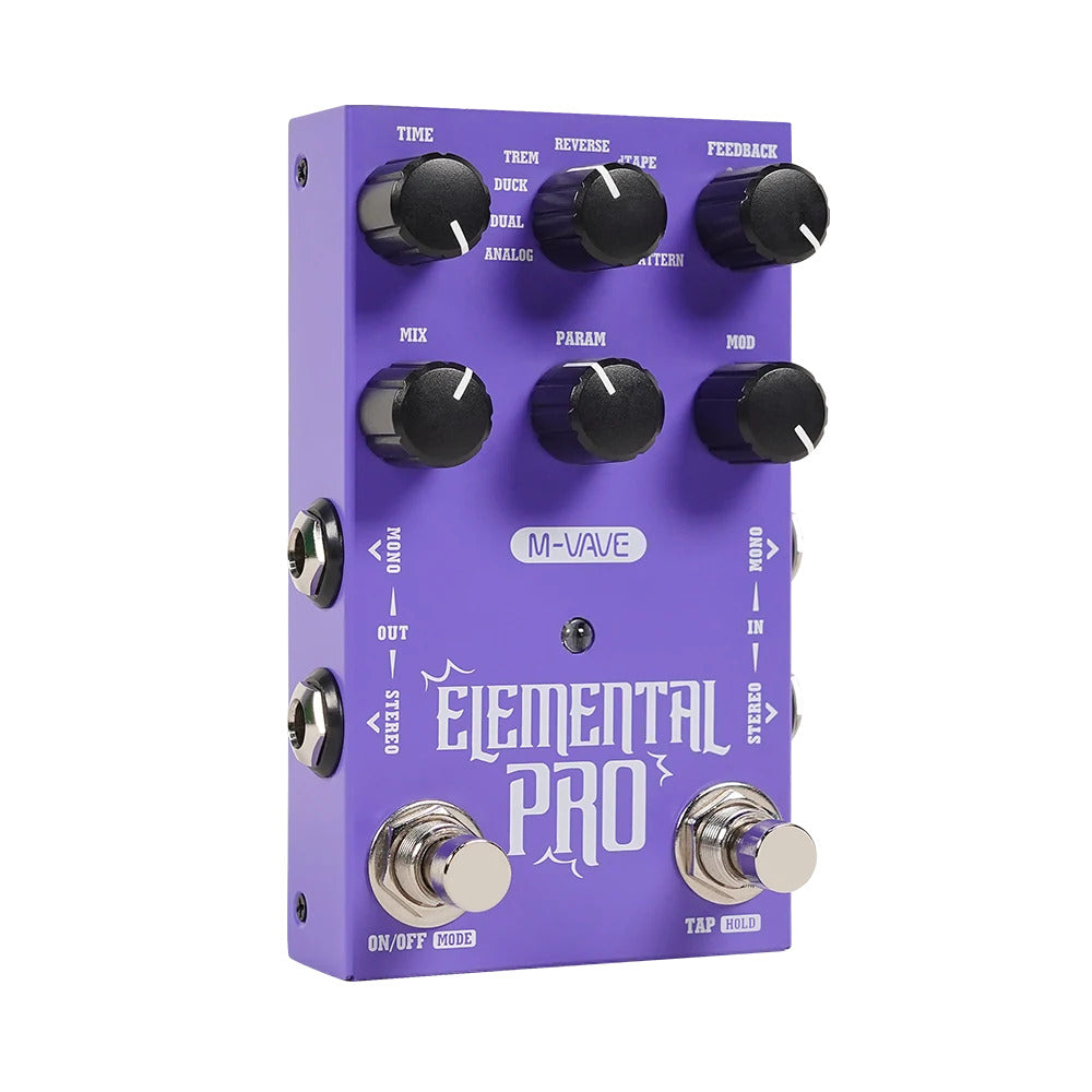 Pedal Guitar M-Vave ELEMENTAL PRO Stereo Digital Modeling Delay