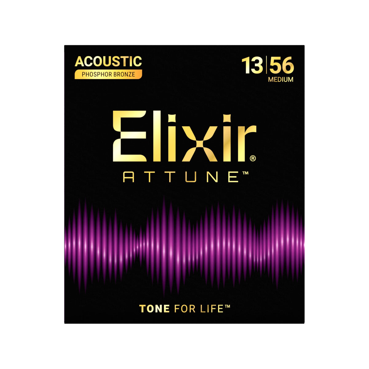 Dây Đàn Guitar Acoustic Elixir Attune 21102 Phosphor Bronze 13-56