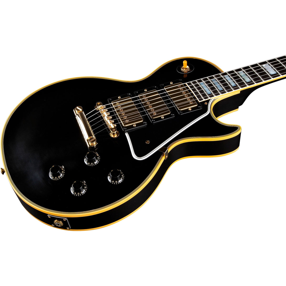 Đàn Guitar Điện Gibson Historic Collection Custom 1957 Les Paul Custom Reissue 3-Pickup VOS - Ebony