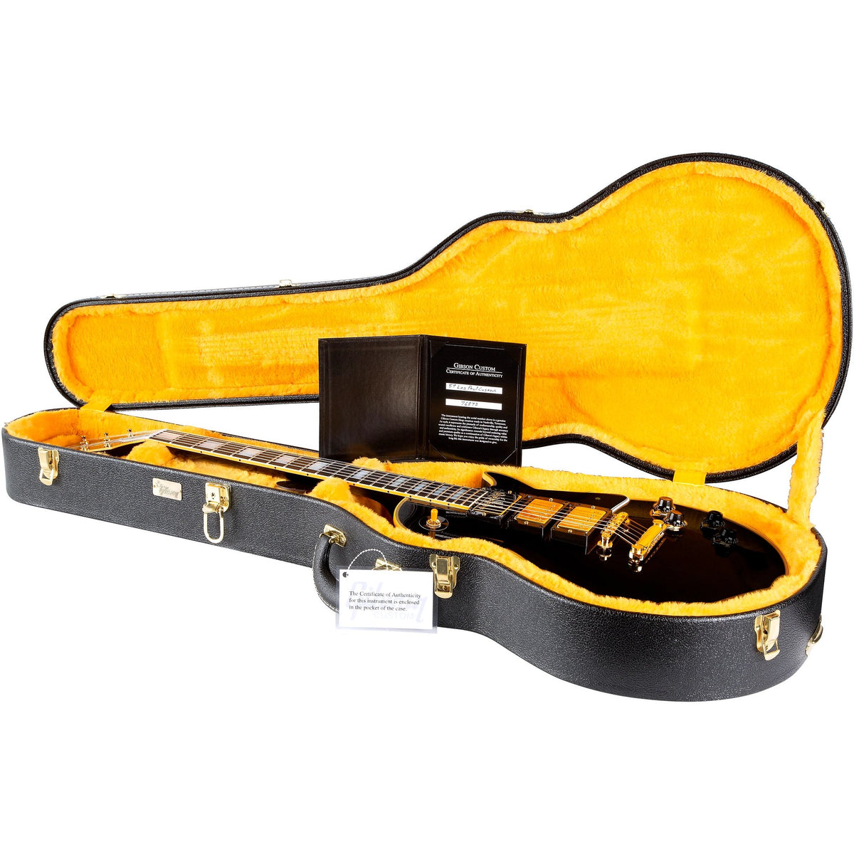 Đàn Guitar Điện Gibson Historic Collection Custom 1957 Les Paul Custom Reissue 3-Pickup VOS - Ebony