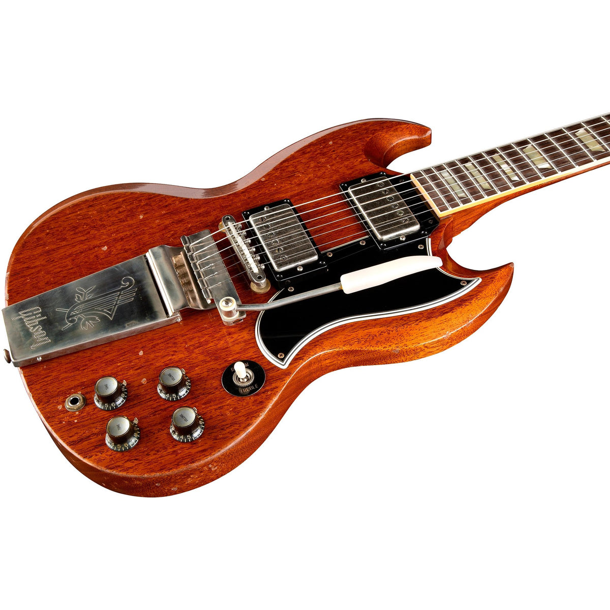 Đàn Guitar Điện Gibson Custom Murphy Lab 1964 SG Standard Reissue With Maestro Vibrola Heavy Aged - Faded Cherry
