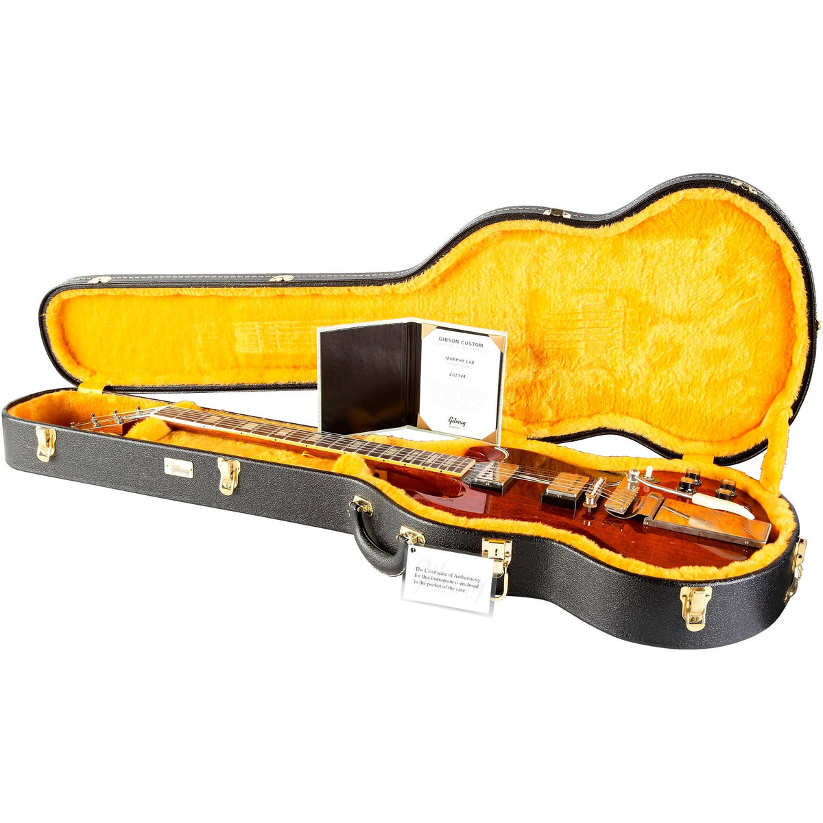 Đàn Guitar Điện Gibson Custom Murphy Lab 1964 SG Standard Reissue With Maestro Vibrola Heavy Aged - Faded Cherry