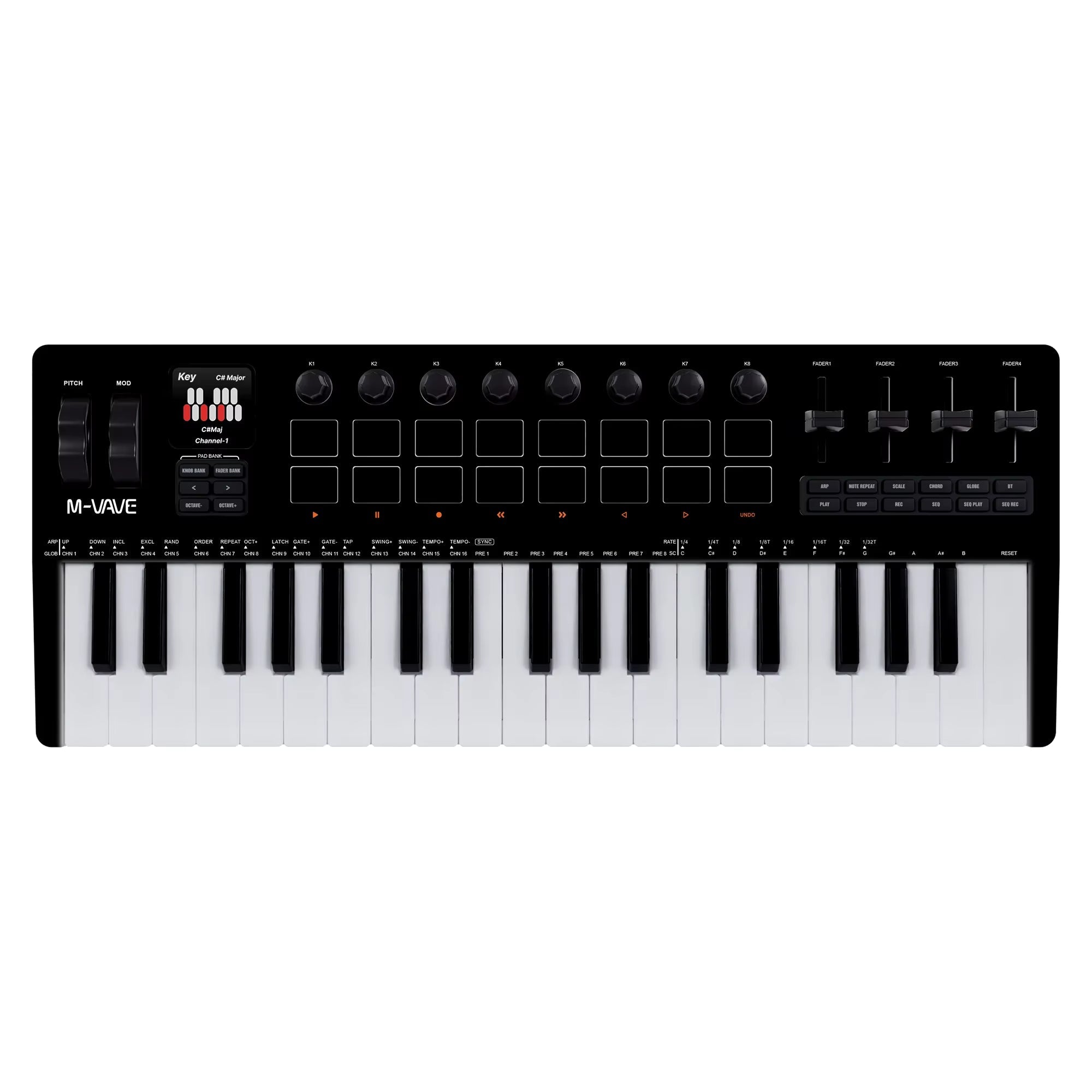 MIDI Keyboard Controller M-Vave SMK-37 Pro
