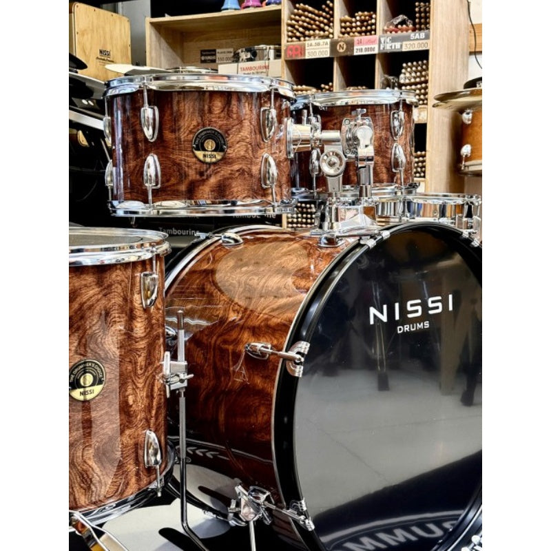 Trống Cơ Nissi Drums Set Ply Wood 5-Pcs w/Cymbal + Hardware (22"/10"/12"/14"/16")