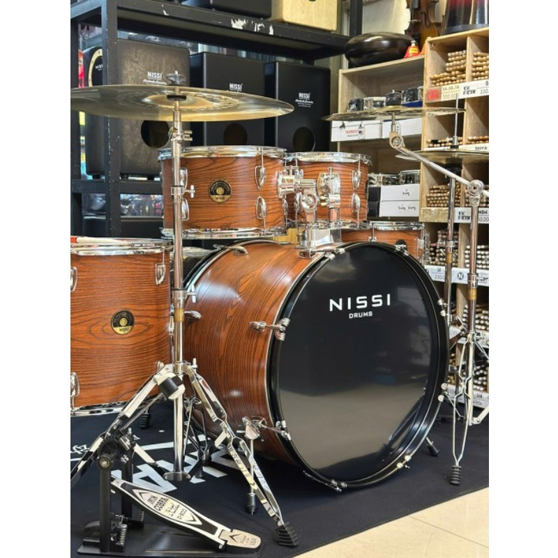 Trống Cơ Nissi Drums Set Ply Wood 5-Pcs w/Cymbal + Hardware (22"/10"/12"/14"/16")