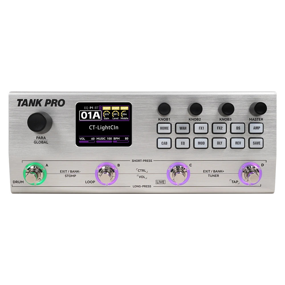 Pedal Guitar Multi Effect M-Vave Tank Pro