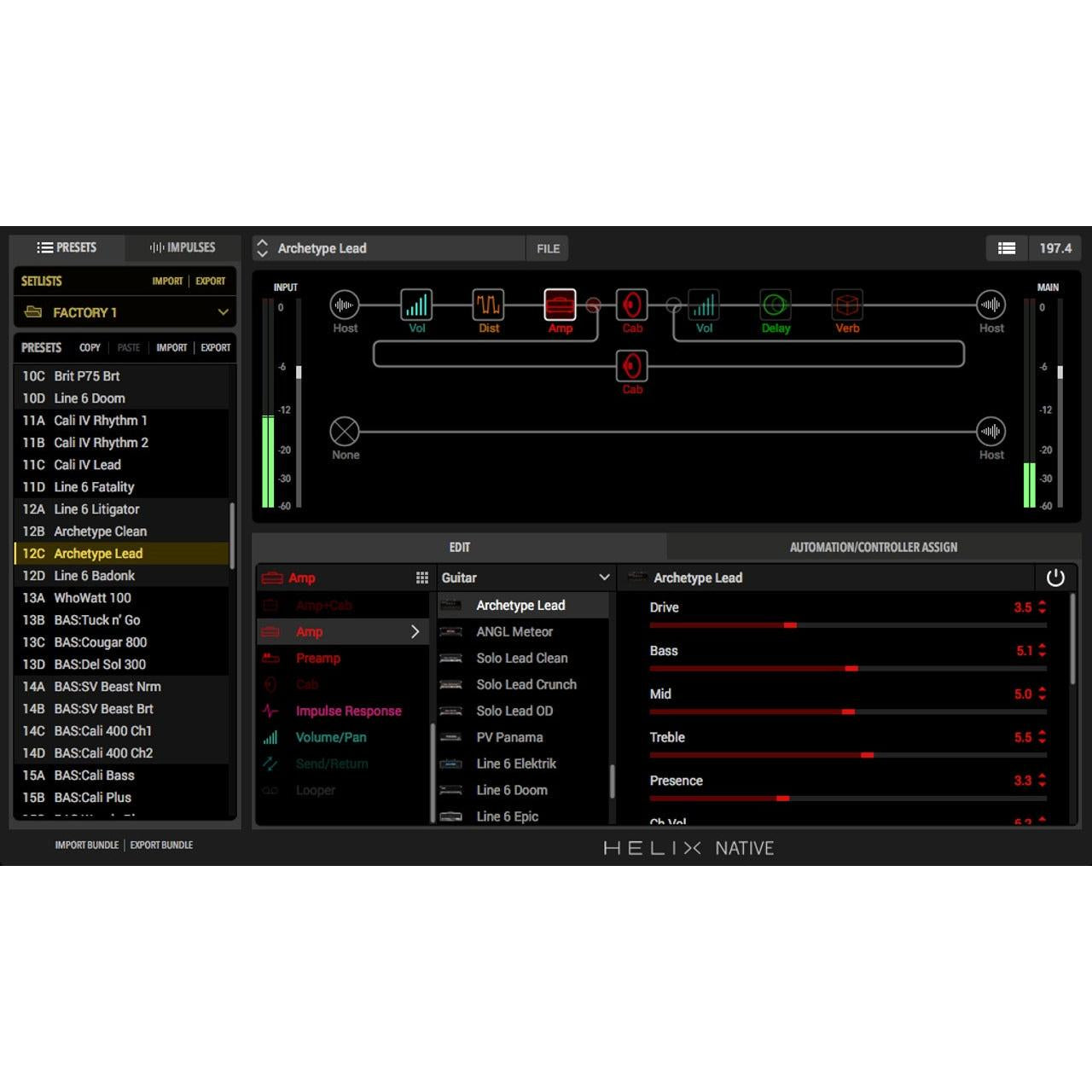 Amp & Effect Plugin Guitar Line 6 Helix Native-Mai Nguyên Music