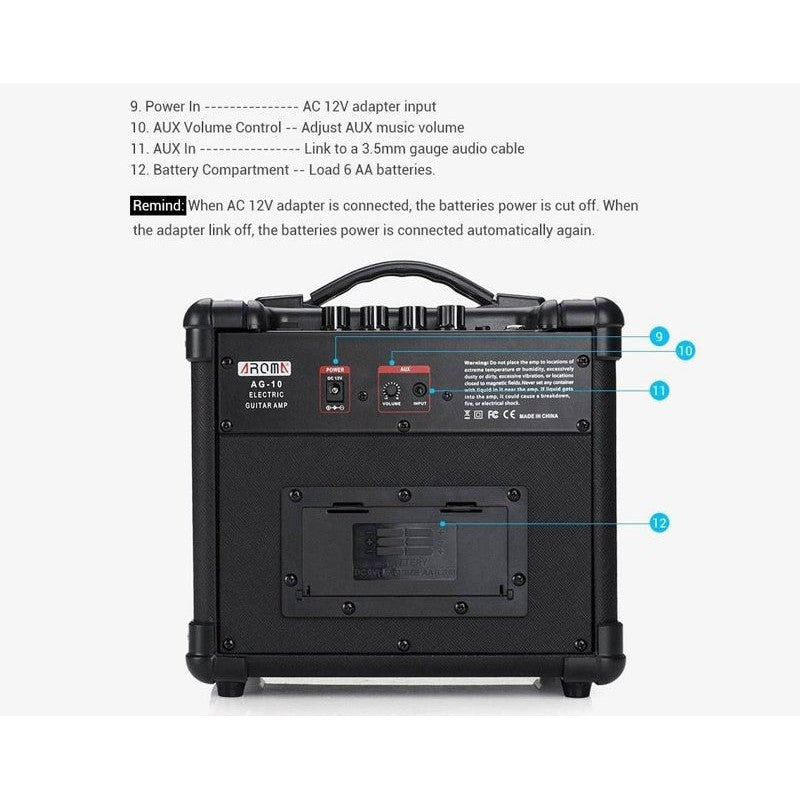 Amplifier Acoustic Guitar Aroma AG-10A - Combo-Mai Nguyên Music