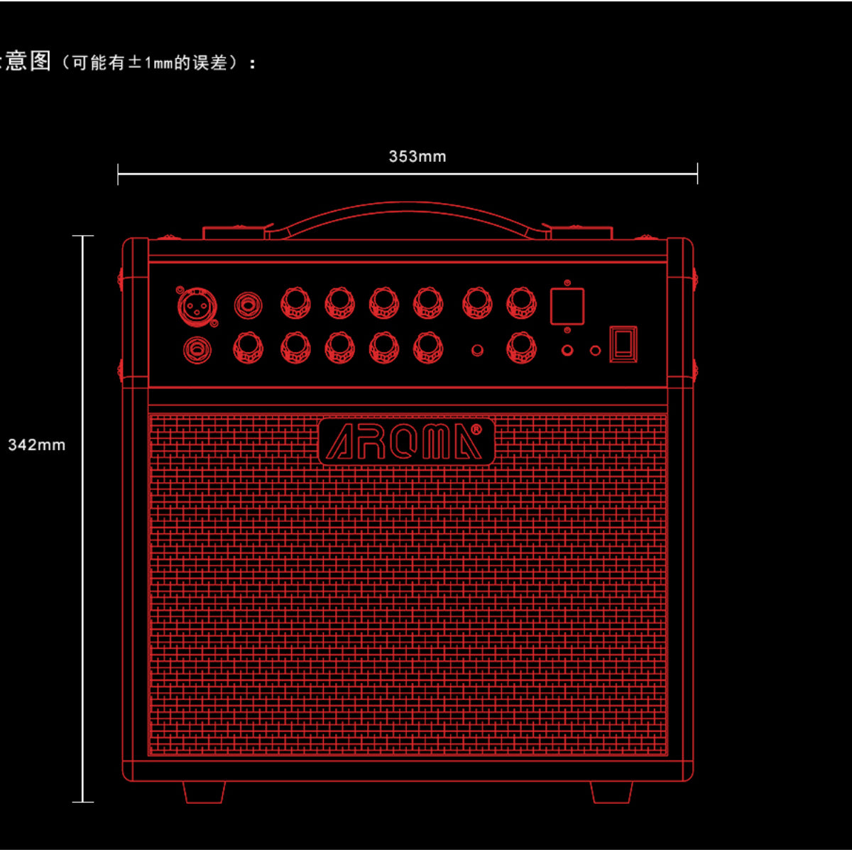 Amplifier Acoustic Guitar Combo Aroma TM-30A-Mai Nguyên Music