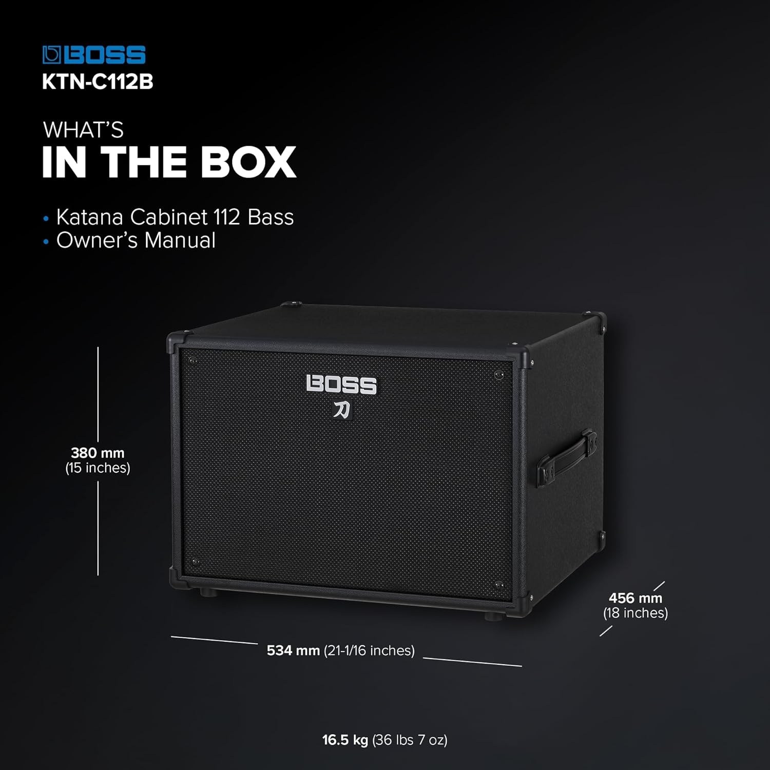 Amplifier Cabinet Boss Katana C112B Bass 1x12" 500-watt-Mai Nguyên Music