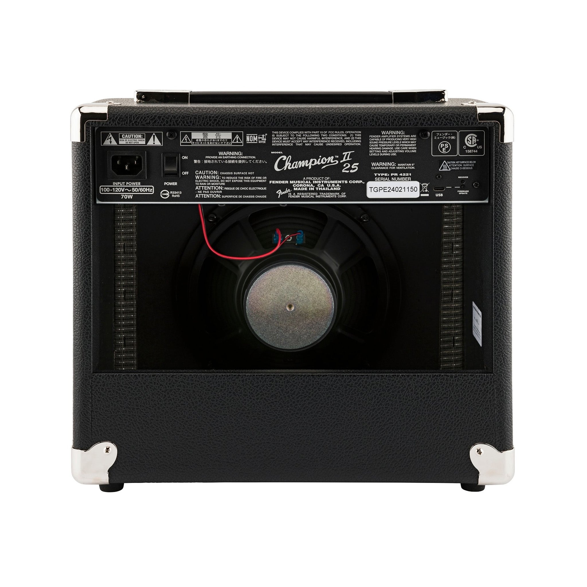 Amplifier Guitar Điện Fender Champion II 25, 230V UK-Mai Nguyên Music