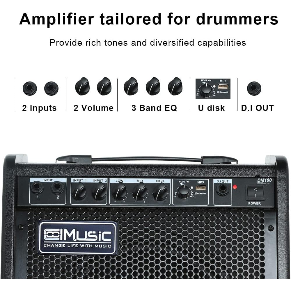 Amplifier Trống Điện Coolmusic DM-100-Mai Nguyên Music