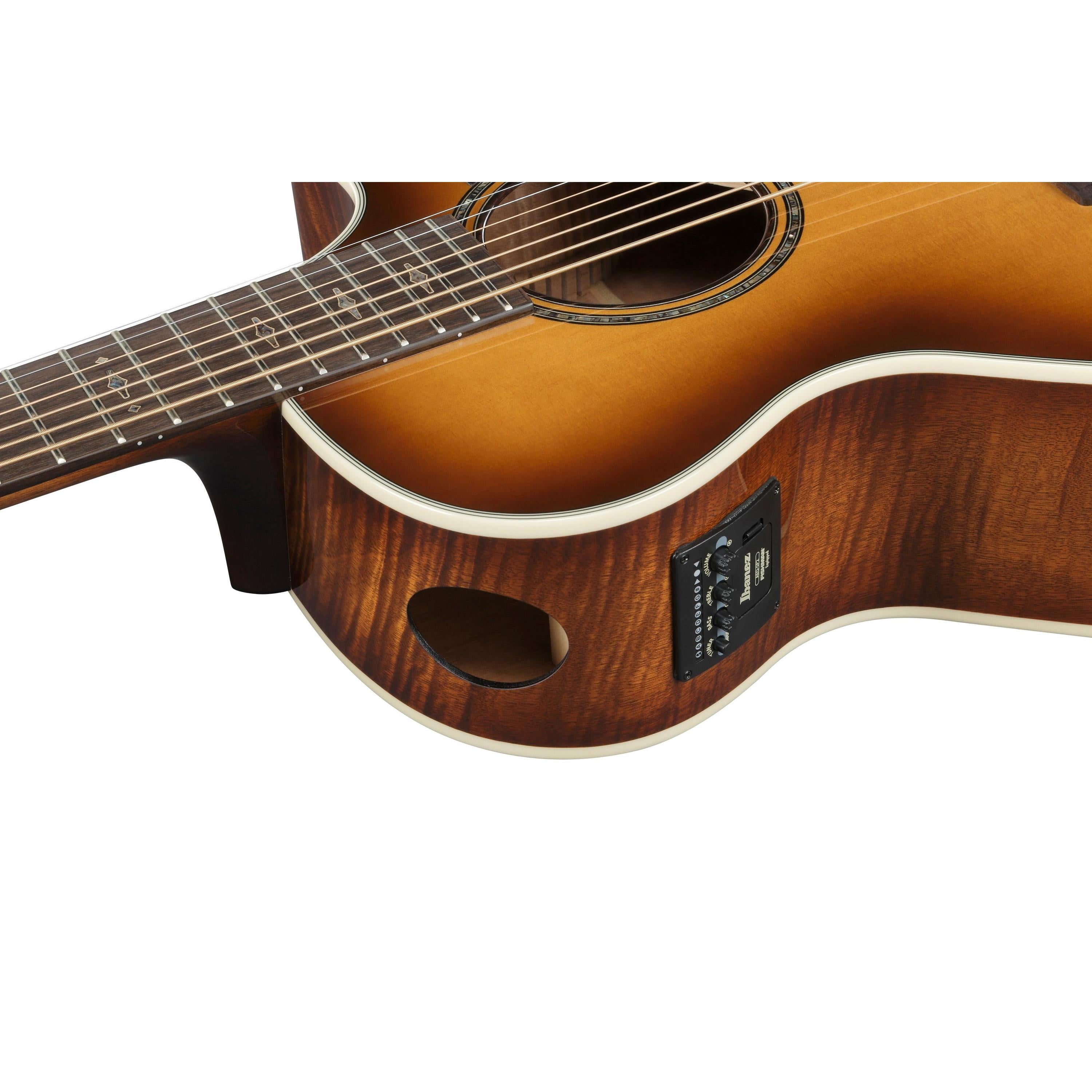 Đàn Guitar Acoustic 7-dây Ibanez AE3007FMH - Tobacco Edge Burst High Gloss-Mai Nguyên Music