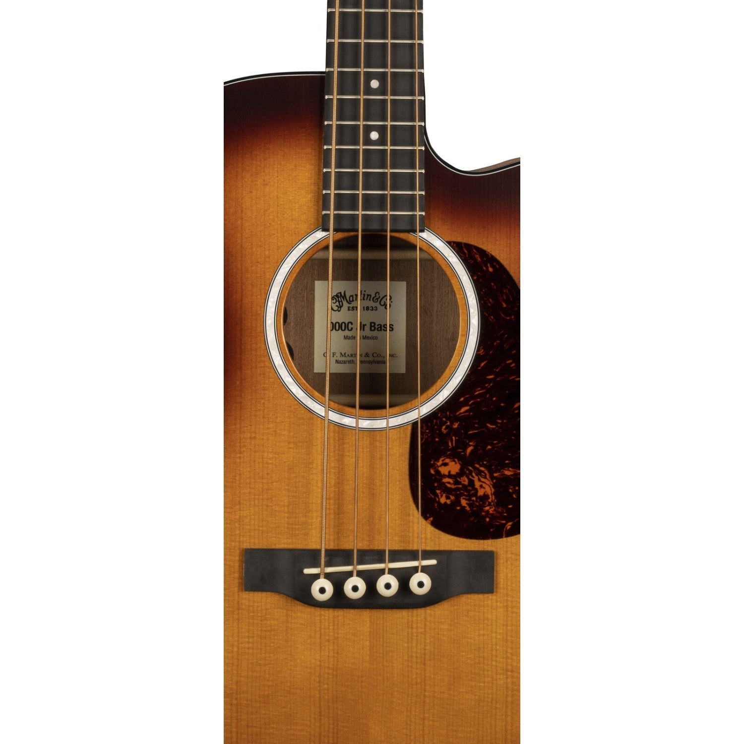 Đàn Guitar Acoustic Bass Martin 000CJr-10E Bass Burst w/Bag-Mai Nguyên Music