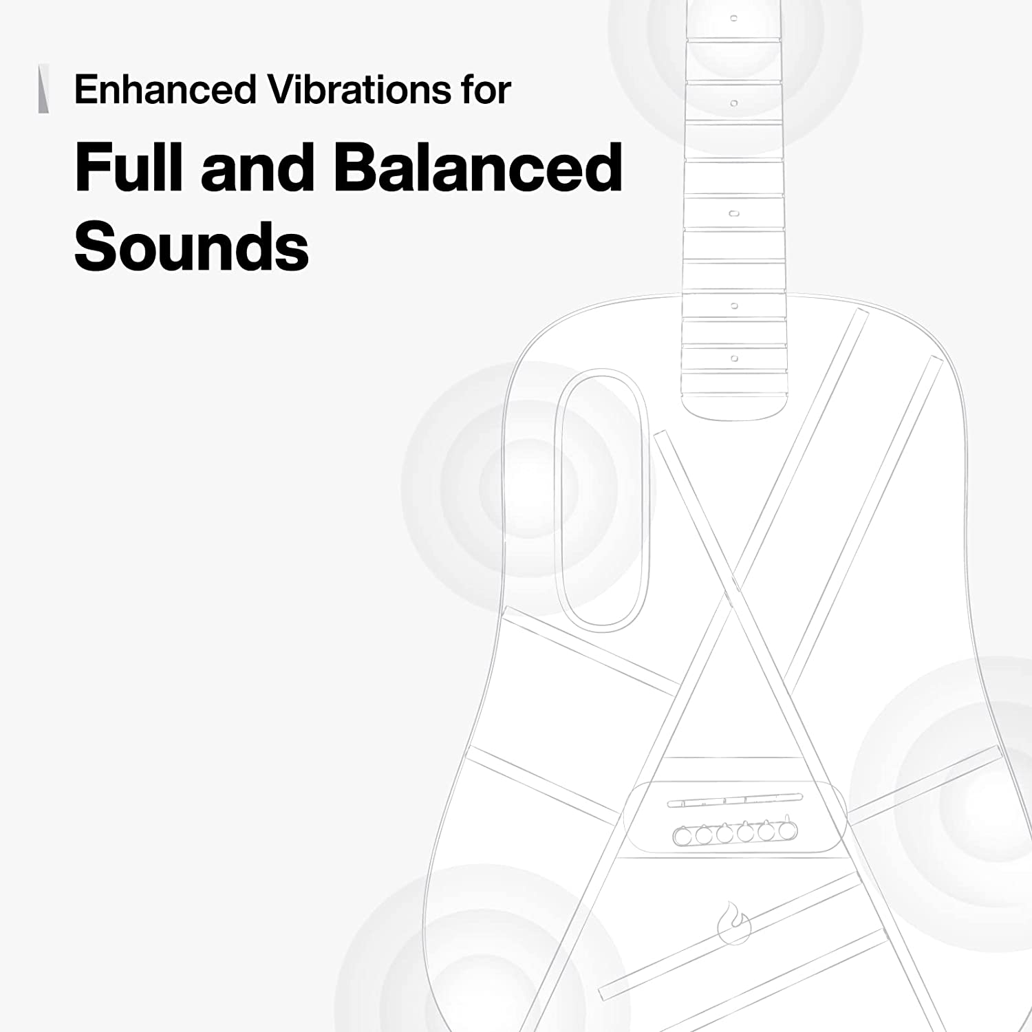 Đàn Guitar Acoustic BLUE LAVA Touch Size 36", Sail White-Mai Nguyên Music