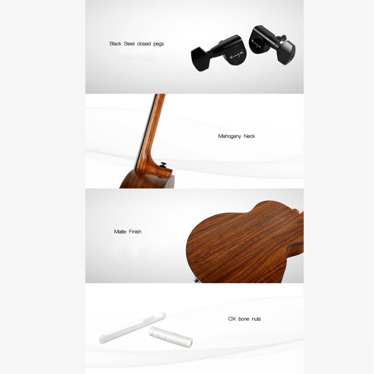 Đàn Guitar Acoustic Enya ED-X1 EQ - Size 41"-Mai Nguyên Music