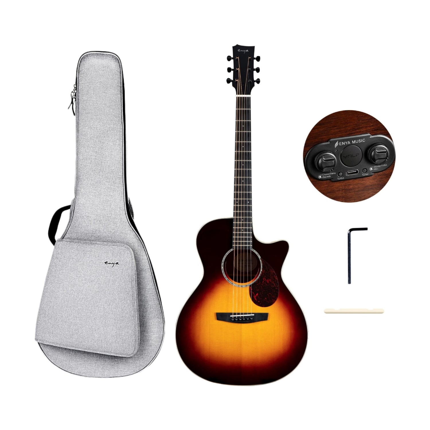 Đàn Guitar Acoustic Enya EGA-Q1M EQ AcousticPlus - Size 41"-Mai Nguyên Music