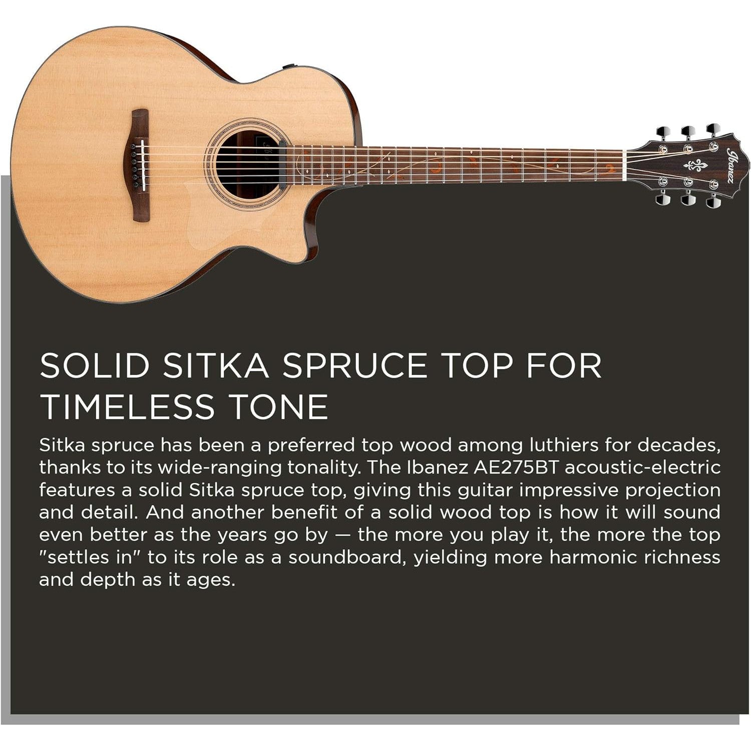 Đàn Guitar Acoustic Ibanez AE275BT-Mai Nguyên Music