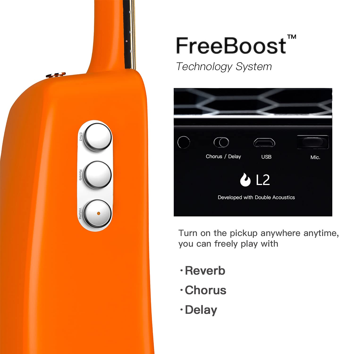 Đàn Guitar Acoustic LAVA ME 2 Size 36 w/Effect, Orange-Mai Nguyên Music