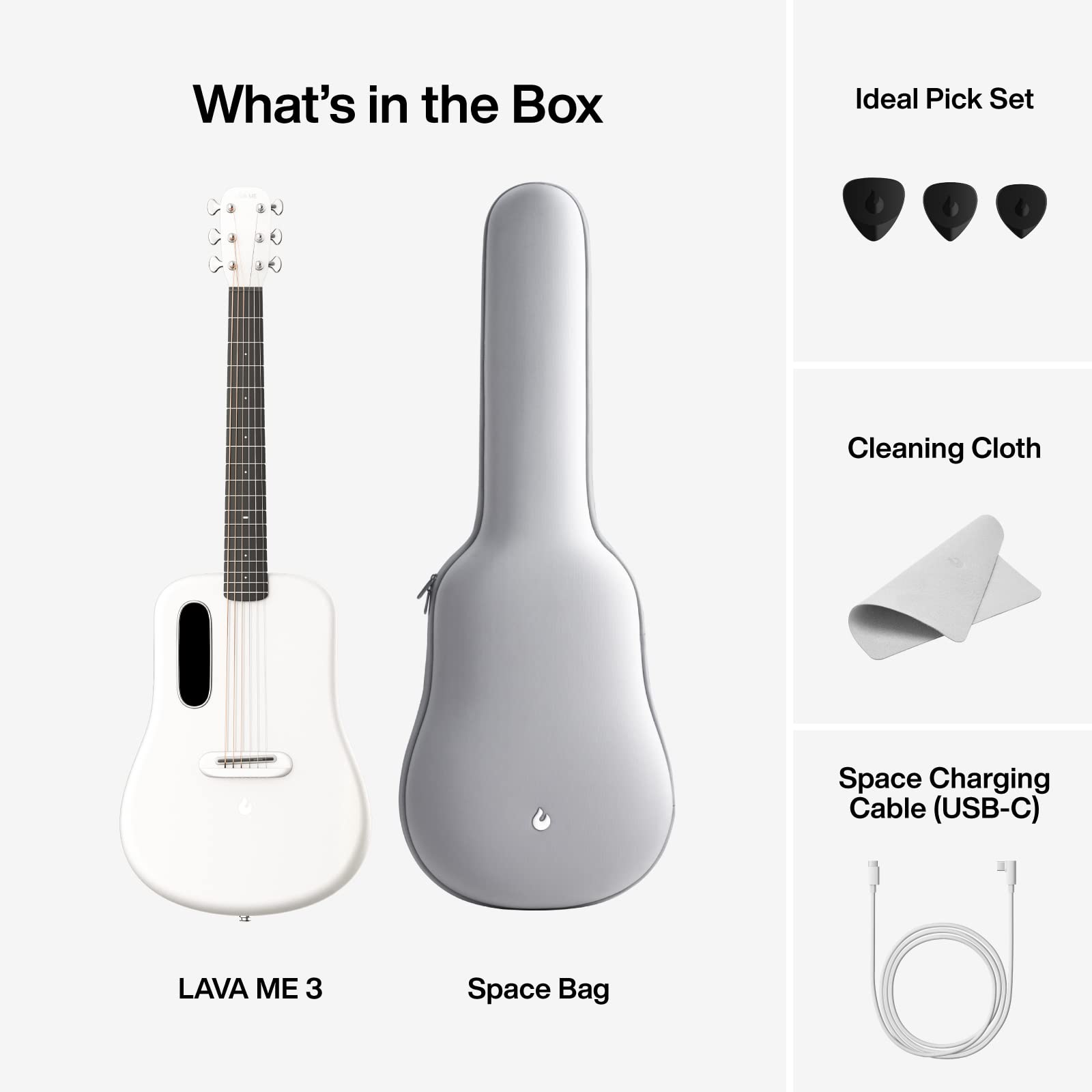 Đàn Guitar Acoustic LAVA ME 3 Size 38", White-Mai Nguyên Music