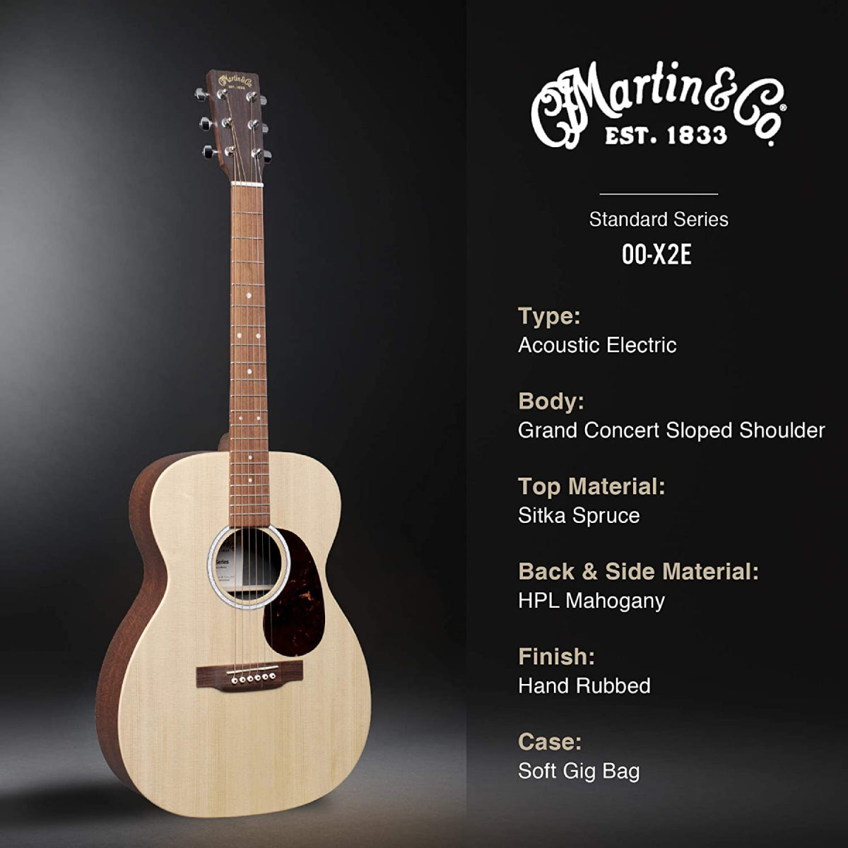 Đàn Guitar Acoustic Martin 00-X2E Sitka Spruce X Series w/Bag-Mai Nguyên Music