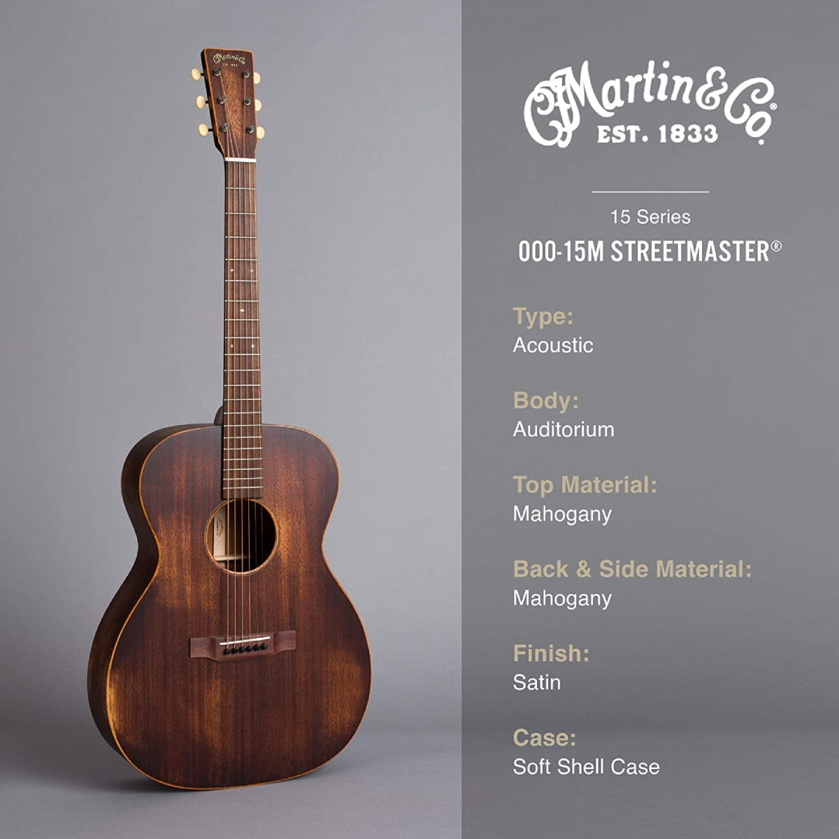 Đàn Guitar Acoustic Martin 000-15M StreetMaster 15 Series w/Bag-Mai Nguyên Music