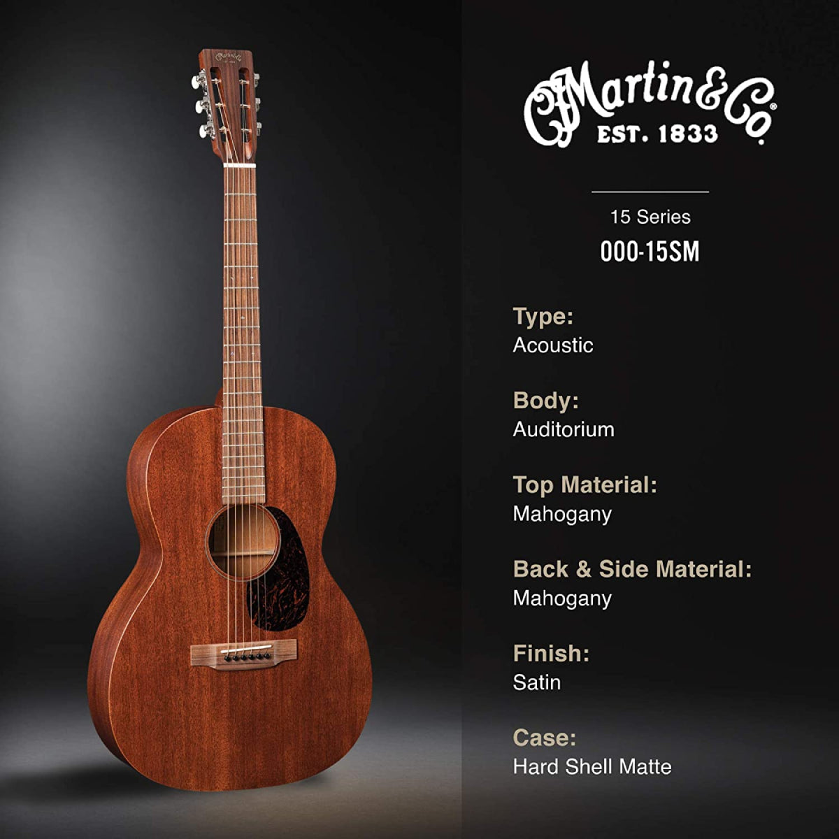 Đàn Guitar Acoustic Martin 000-15SM Mahogany 15 Series w/Case-Mai Nguyên Music