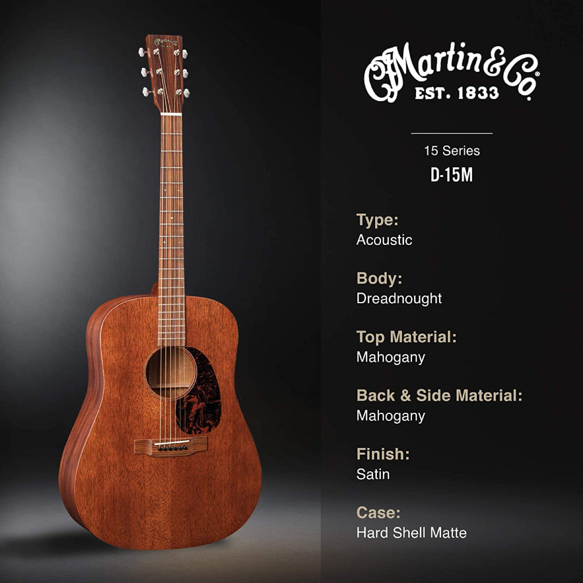 Đàn Guitar Acoustic Martin D-15M Mahogany 15 Series w/Case-Mai Nguyên Music