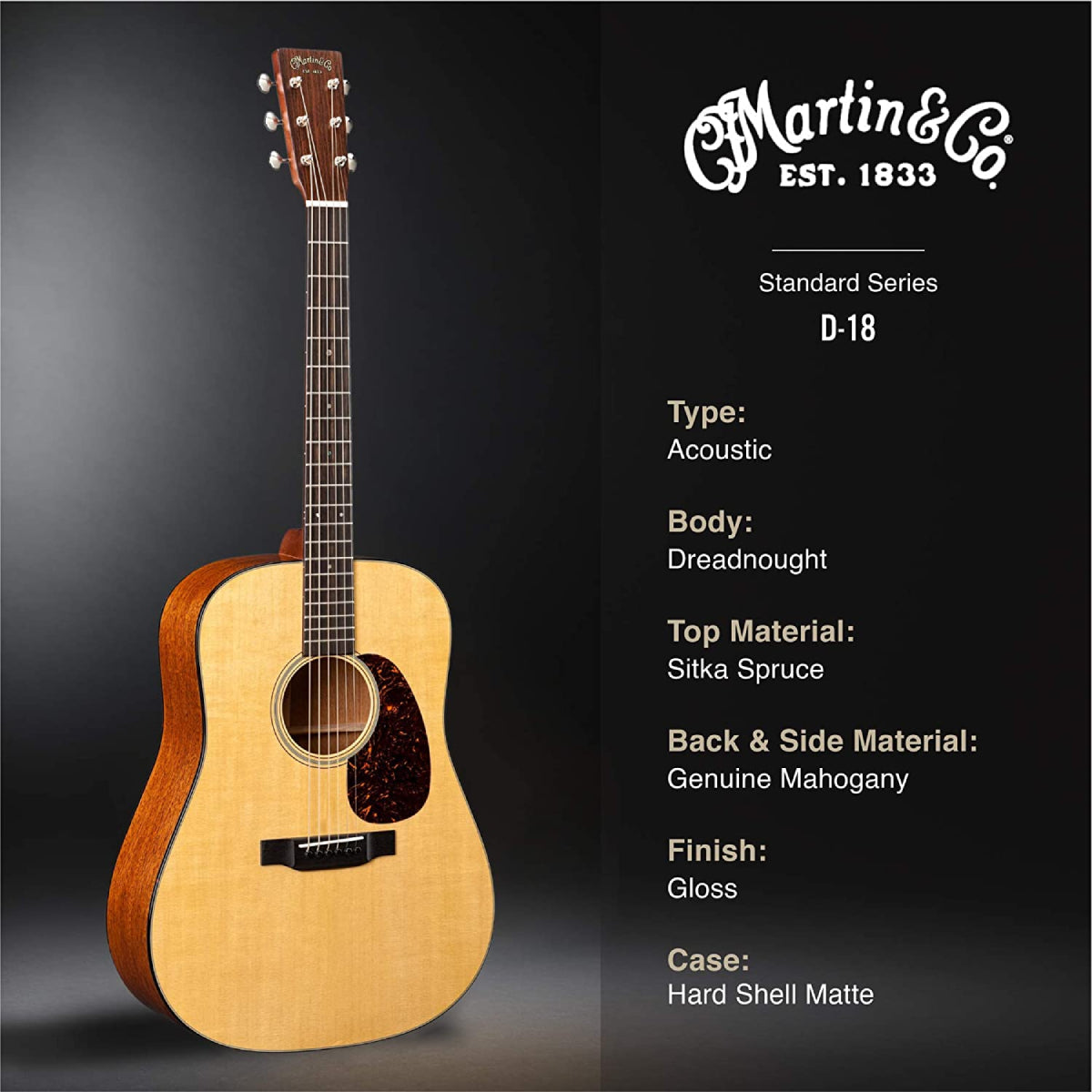 Đàn Guitar Acoustic Martin D-18 Standard Series w/Case-Mai Nguyên Music