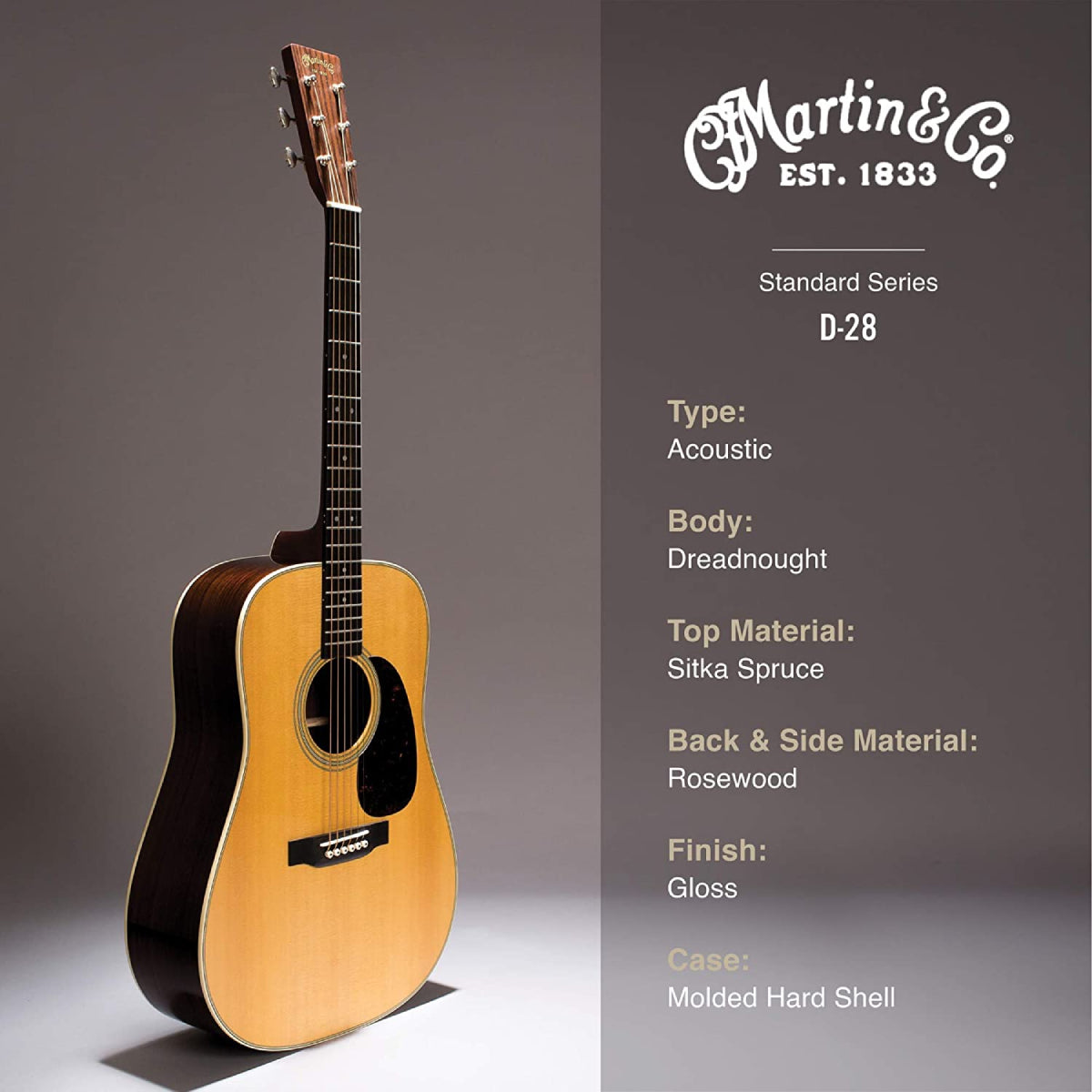 Đàn Guitar Acoustic Martin D-28 Standard Series w/Case-Mai Nguyên Music