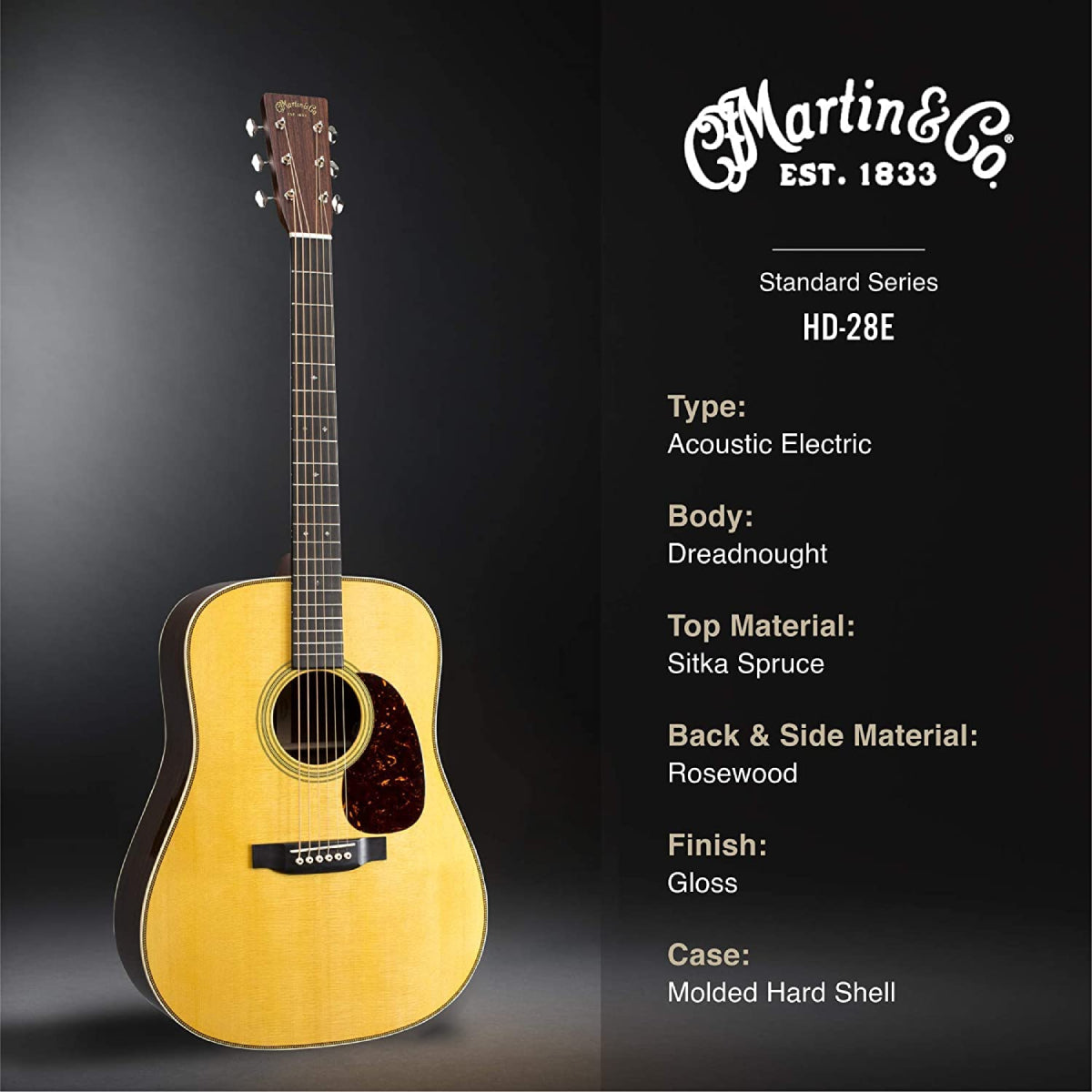 Đàn Guitar Acoustic Martin HD-28E Standard Series w/Case-Mai Nguyên Music