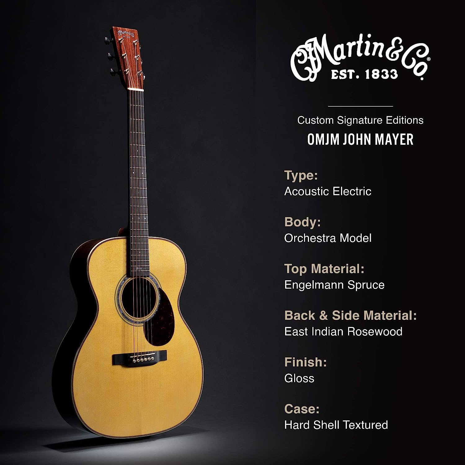 Đàn Guitar Acoustic Martin OMJM John Mayer w/Case-Mai Nguyên Music