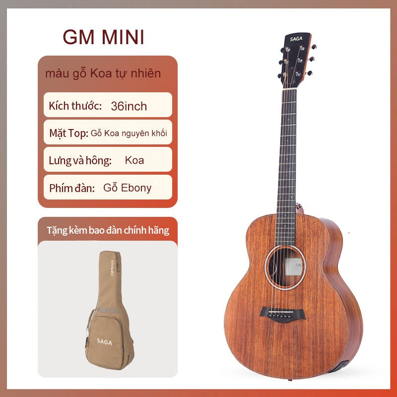 Đàn Guitar Acoustic Saga GM Mini-Mai Nguyên Music