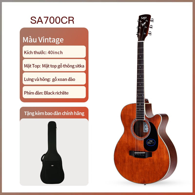 Đàn Guitar Acoustic Saga SA700C-Mai Nguyên Music