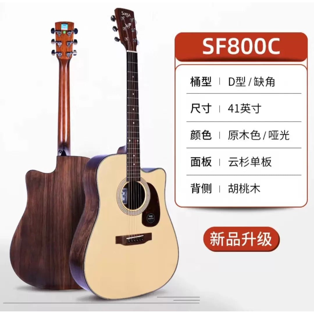 Đàn Guitar Acoustic Saga SF800C-Mai Nguyên Music