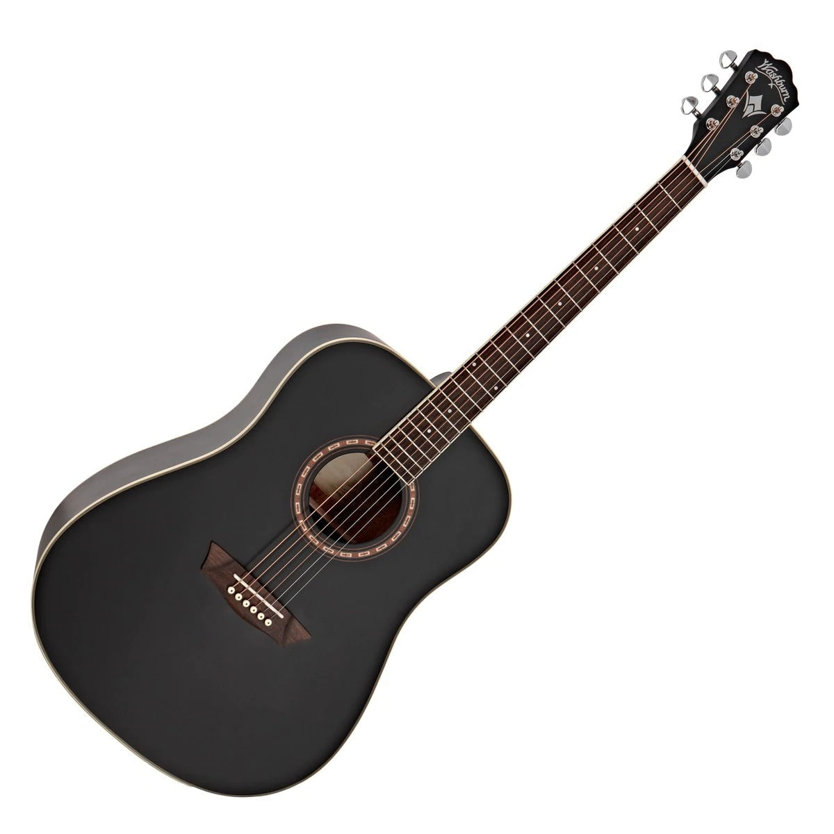 Đàn Guitar Acoustic Washburn Harvest D7S Acoustic, Matte Black-Mai Nguyên Music