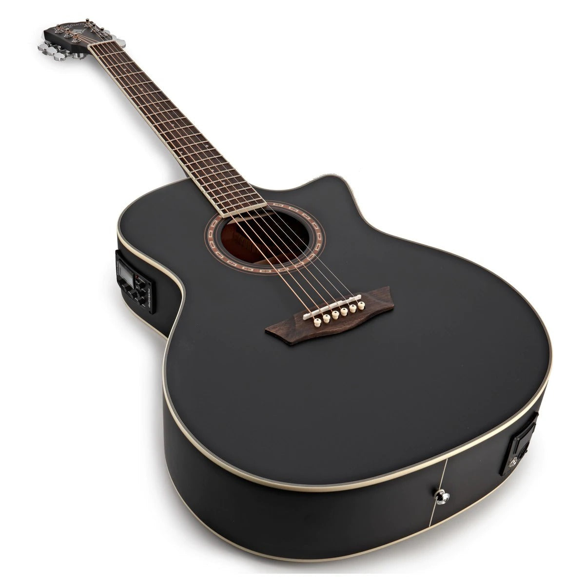 Đàn Guitar Acoustic Washburn Harvest G7SCE Acoustic, Matte Black-Mai Nguyên Music