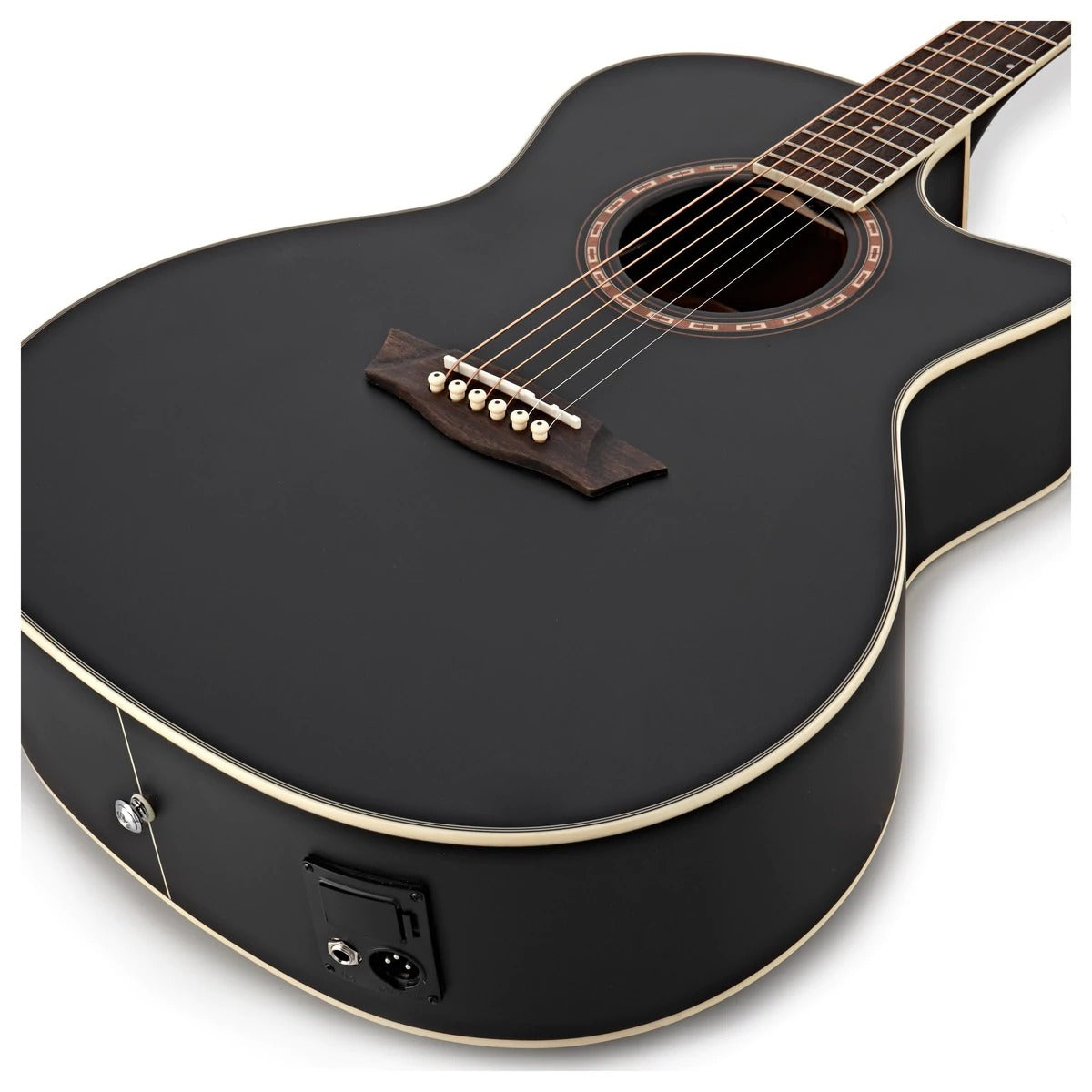 Đàn Guitar Acoustic Washburn Harvest G7SCE Acoustic, Matte Black-Mai Nguyên Music