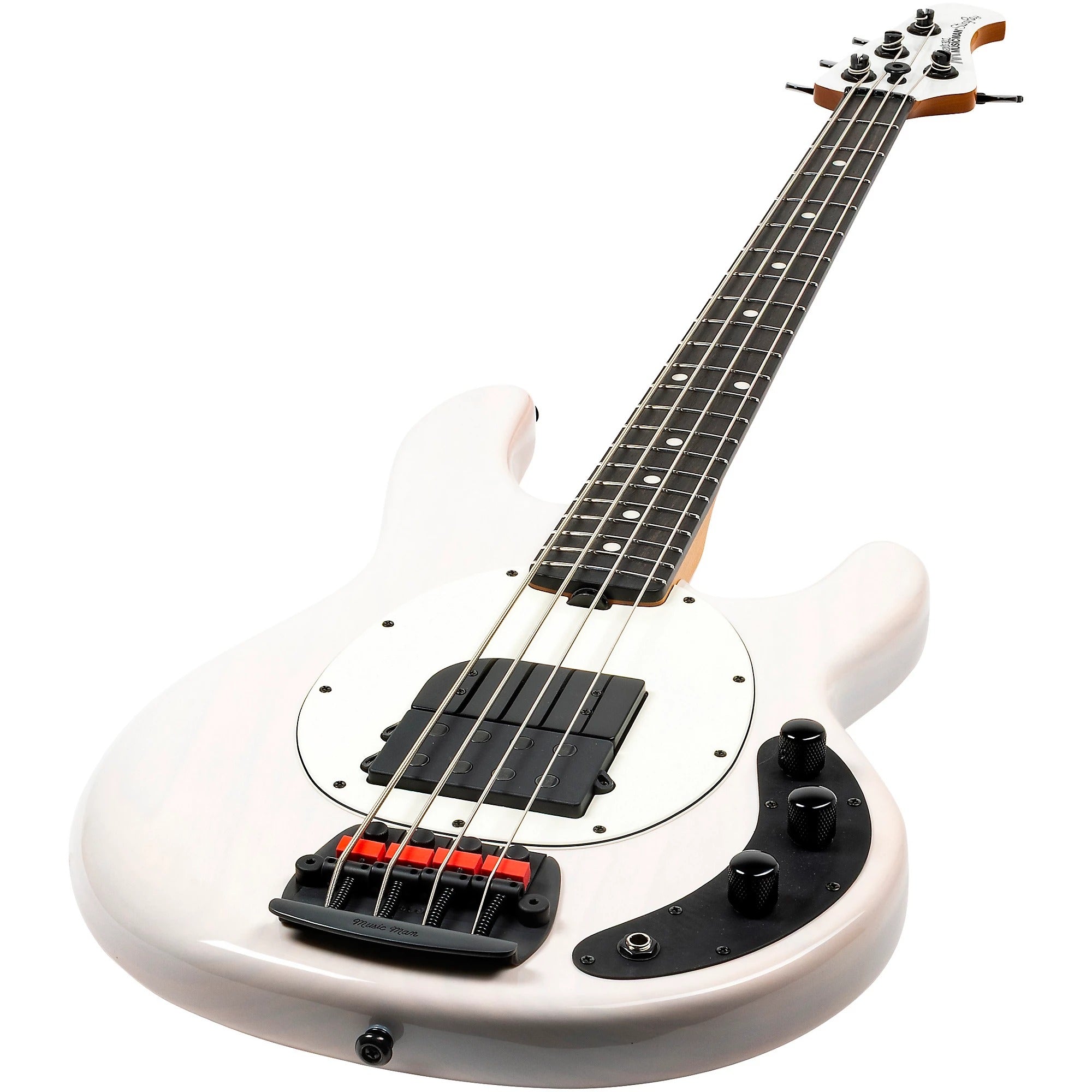 Đàn Guitar Bass 4-dây Ernie Ball Music Man Tim Commerford Artist Series StingRay Passive - Fight Night White-Mai Nguyên Music