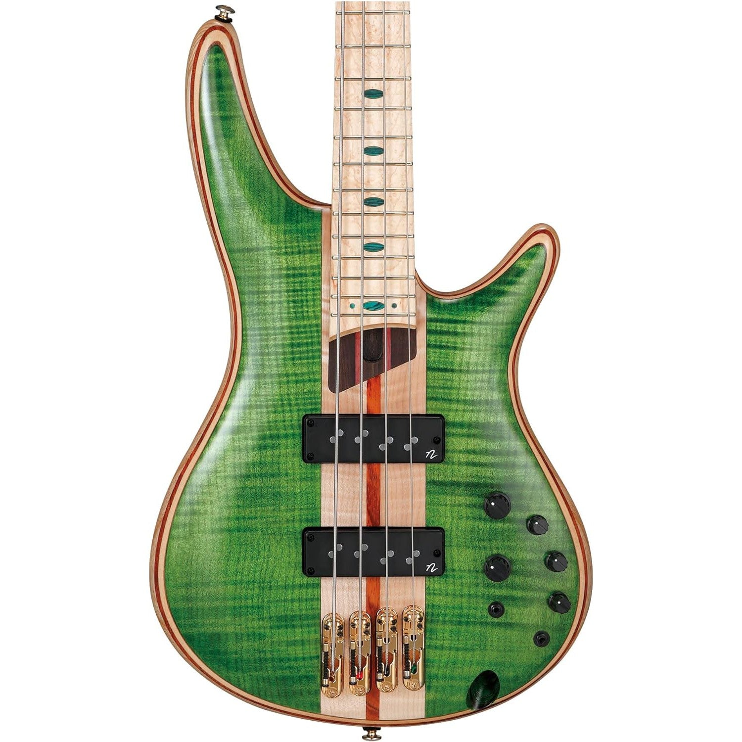Đàn Guitar Bass 4-dây Ibanez SR Premium SR4FMDX w/Bag, Emerald Green Low Gloss-Mai Nguyên Music