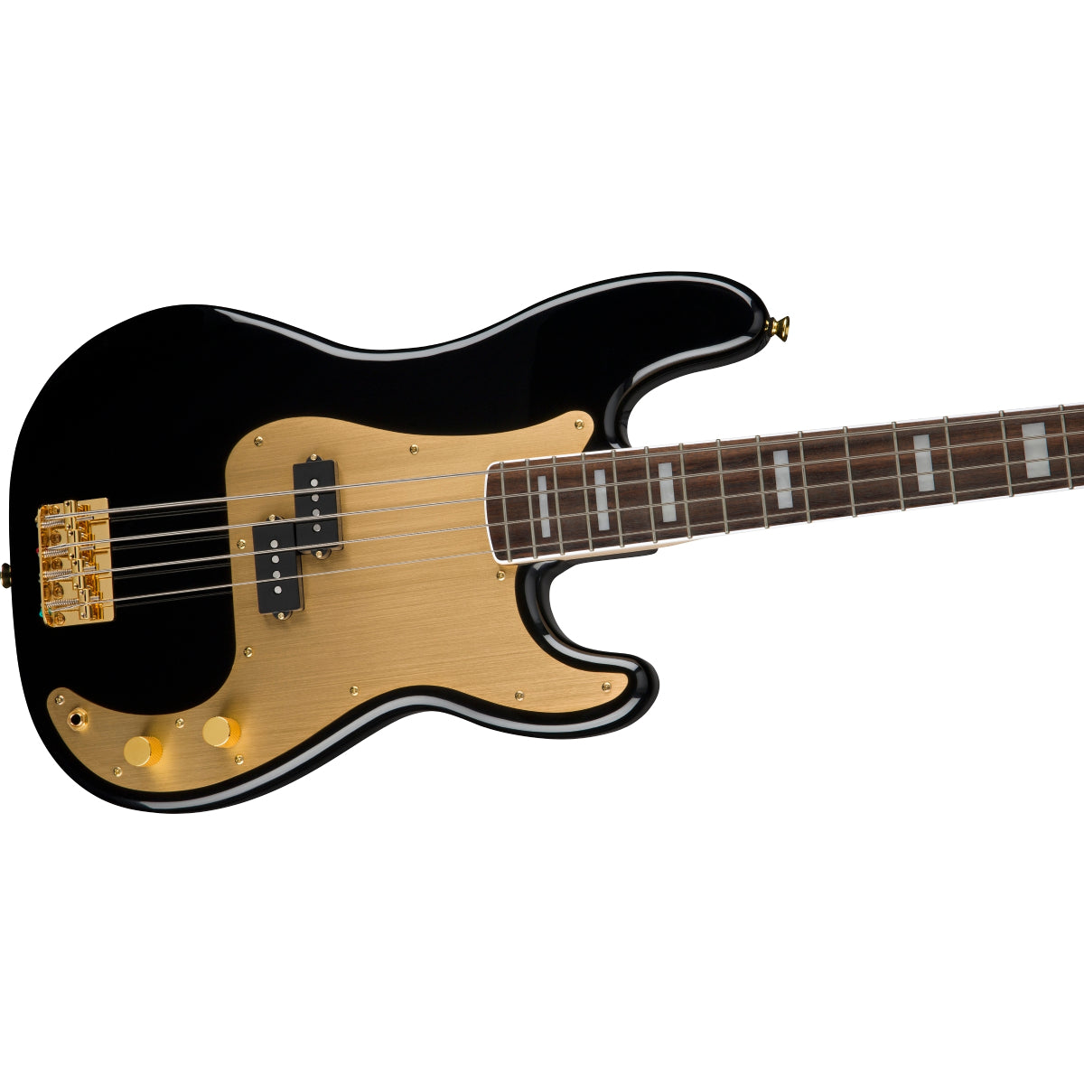 Đàn Guitar Bass 4-dây Squier 40th Anniversary Precision Bass Gold Edition, LRL FB, Black-Mai Nguyên Music