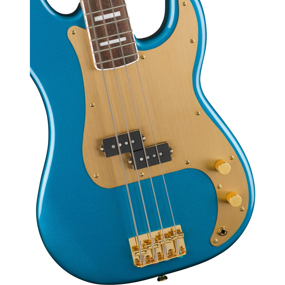 Đàn Guitar Bass 4-dây Squier 40th Anniversary Precision Bass Gold Edition, LRL FB, Lake Placid Blue-Mai Nguyên Music