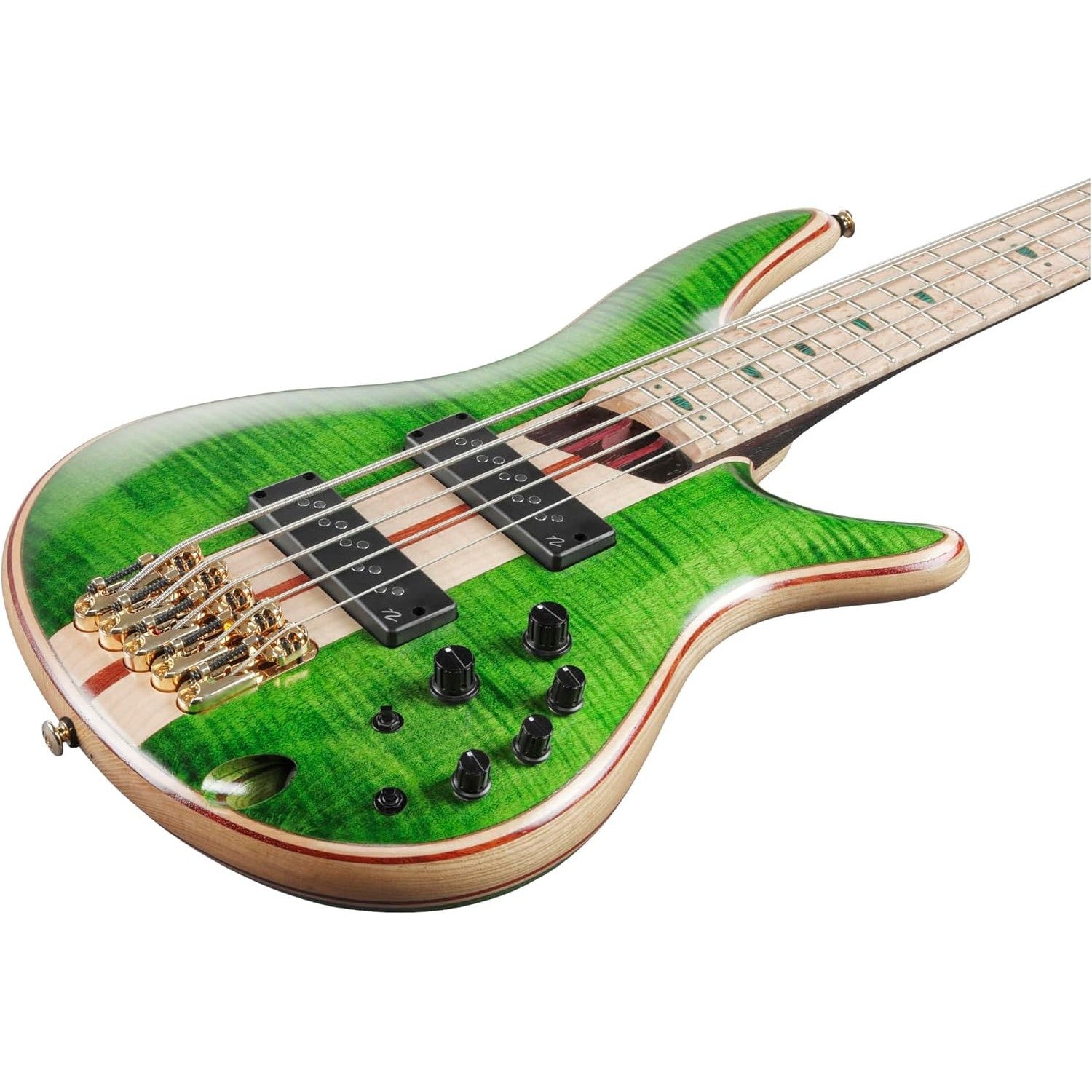 Đàn Guitar Bass 5-dây Ibanez SR Premium SR5FMDX w/Bag, Emerald Green Low Gloss-Mai Nguyên Music