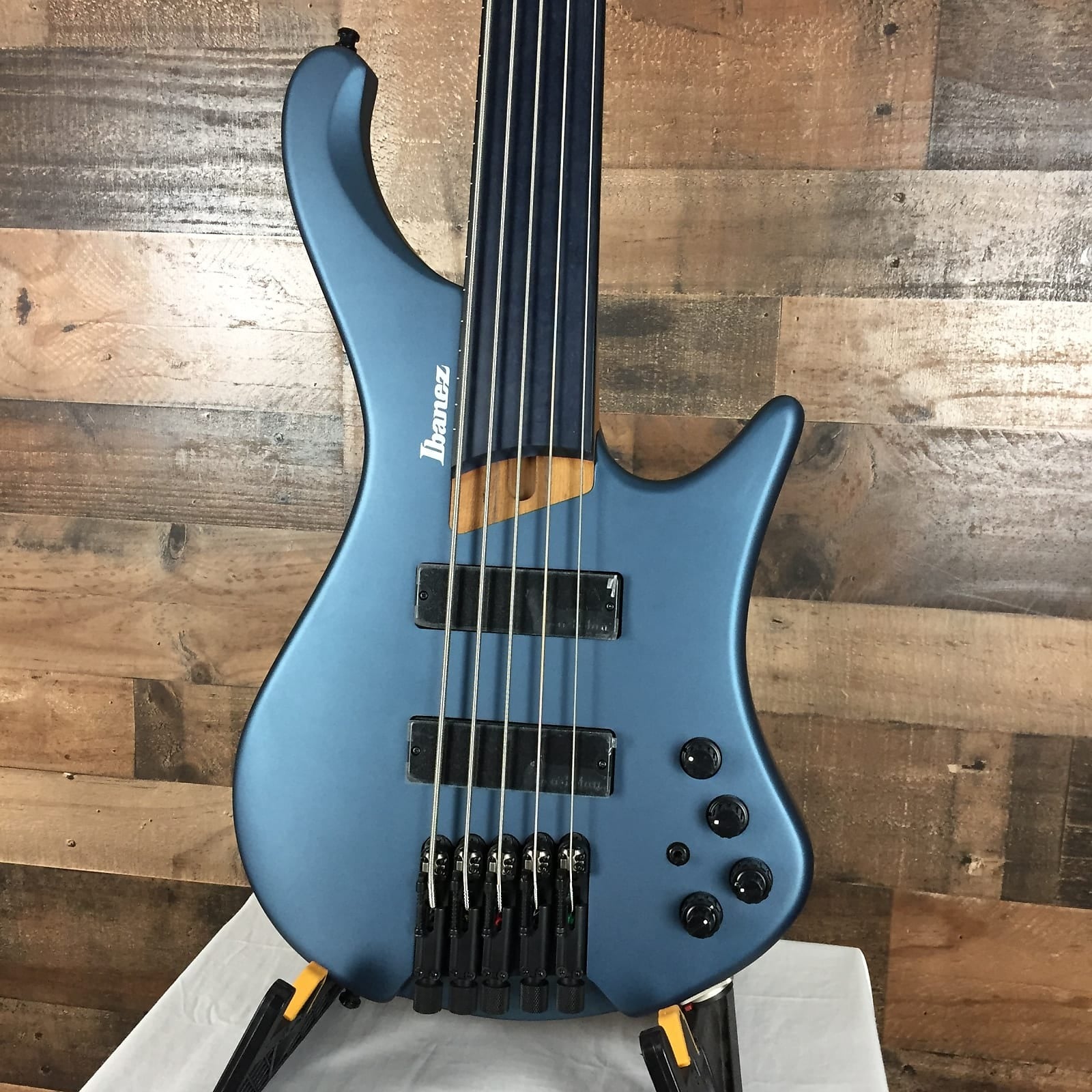 Đàn Guitar Bass 5-dây Ibanez Workshop EHB1005F w/Bag, Arctic Ocean Matte-Mai Nguyên Music