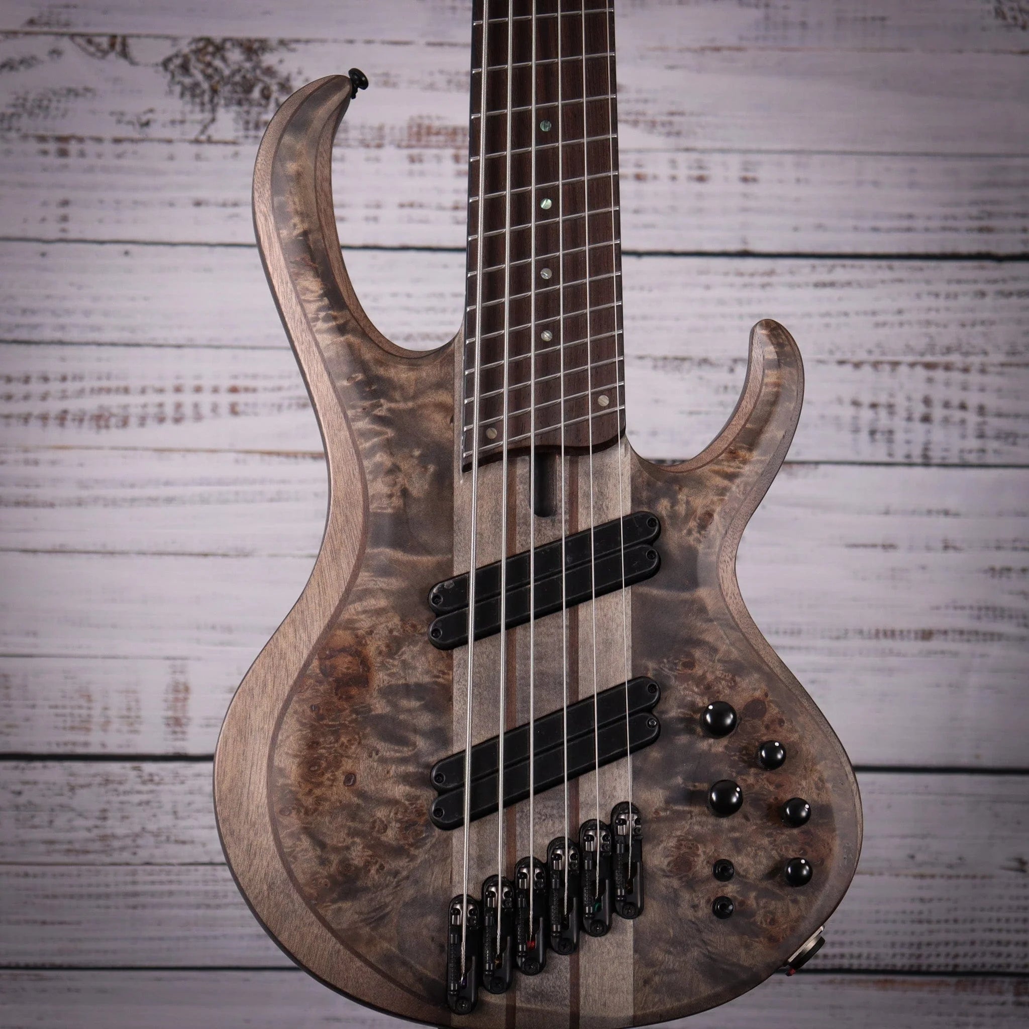 Đàn Guitar Bass 6-dây Ibanez BTB Workshop BTB806MS w/Case, Transparent Gray Flat-Mai Nguyên Music