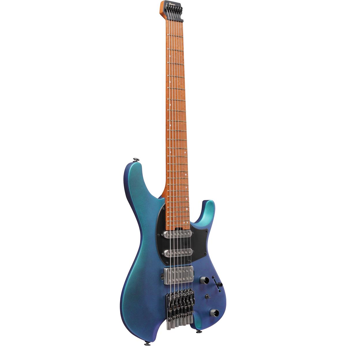 Đàn Guitar Điện 7-dây Ibanez Standard Q547-BMM Headless w/Bag, Blue Chameleon Metallic Matte-Mai Nguyên Music